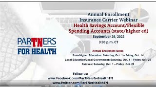 Health Savings Account and Flexible Spending Account webinar [upl. by Ahseuqram]