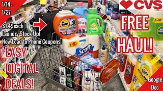 CVS Free amp Cheap Coupon Deals amp Haul  114  127  Laundry Stock Up Time🔥🙌🏾  Learn CVS Couponing [upl. by Joyce]