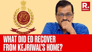 Probe Against Arvind Kejriwal Gathers Steam As ED Recovers Documents From Delhi CMs Home [upl. by Leonidas]