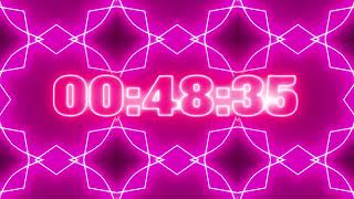 Countdown caleidoscopic pink neon 1 hour [upl. by Eckmann810]