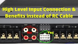 High Level Input Amp Connection and Benefit in Car Amplifier [upl. by Skoorb]