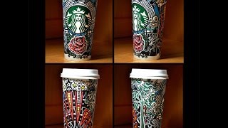 Starbucks White Cup Art Contest  Heather Rooney [upl. by Dionis119]