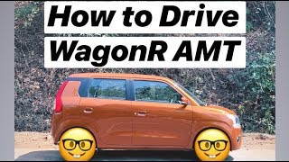 2019 Maruti Suzuki WagonR AMT  Learn How To Drive Hindi  English [upl. by Aneral993]