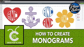 How To Create Monograms  Cricut Design Space [upl. by Aohsoj536]