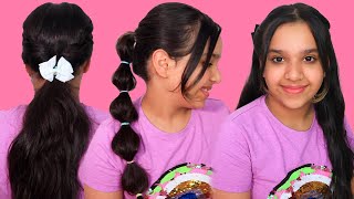 تسريحات شعر بسيطة وسهلة ❤️ شفا Cute hairstyle [upl. by Amron]