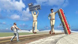 Franklin Fight Giant Police in Indian Bike Driving 3D [upl. by Surazal]