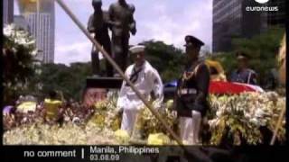 Procession to honour former President Corazon Aquino [upl. by Bergin]