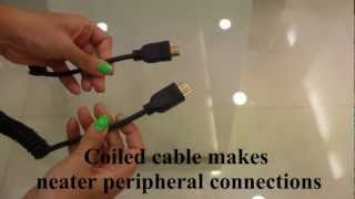 How to use a HDMI cable coil type to connect your DVD player or Gaming Console to TV [upl. by Irt]