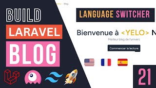 Language Switcher  Build Blog with Laravel Livewire amp Filament 21 [upl. by Graves729]
