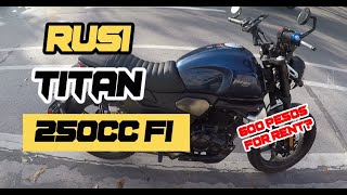 Vlog66 RUSI TITAN 250cc Fi  Classic bikes  600 pesos for rent [upl. by Gollin971]