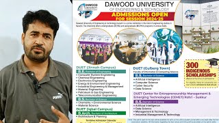 DAWOOD university engineering and Technology Admission Open  yhlearning  Guideline [upl. by Eldorado]