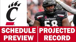 Cincinnati Football 2024 Schedule Preview amp Record Projection [upl. by Koal]