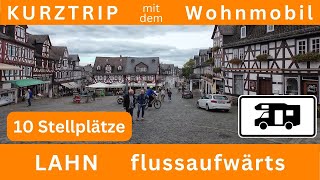 🤩 Kurztrip LAHN 10 STELLPLÄTZE Limburg Braunfels mit dem Wohnmobil [upl. by Ynaffat]