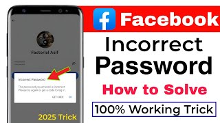 Facebook Login Problem  Incorrect Password Facebook Login Solve  Facebook Password Recovery [upl. by Kaspar]