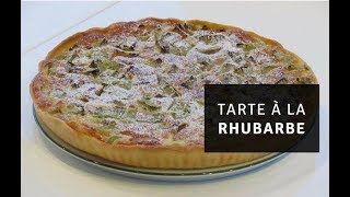 Recette de la tarte à la rhubarbe simple et rapide  Fred et Camille Cuisine [upl. by Sunderland]