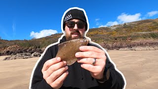 West Wales  Shore Fishing For Pembrokeshire Plaice amp Dabs From The Beach [upl. by Sollows]