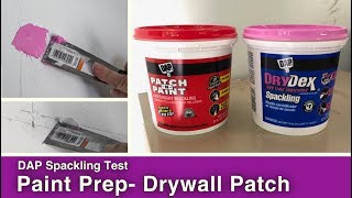 Drywall Patch Test DAP Spackling [upl. by Odrautse819]