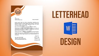 Letterhead Design in MS Word  Letterhead format [upl. by Calan800]