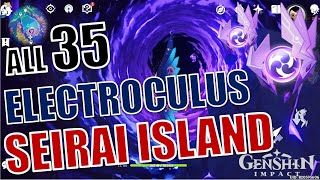 Easy Guide Seirai Island ALL 35 Electroculus Locations with Timestamps  Genshin Impact [upl. by Dix383]