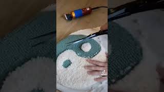 Rug tufting video rugmaking art kramis tufted [upl. by Evod]