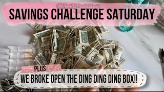 Savings Challenge Saturday  Plus we Brroke the Ding Ding Ding Box [upl. by Icnarf]