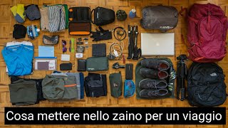 Cosa mettere nello zaino per un viaggio lista completa [upl. by Mcintosh990]