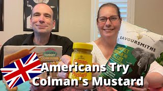 Americans Try Colmans Mustard PLUS Savoursmiths Chips [upl. by Magda]