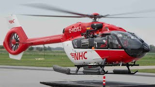 Northern Helicopter  Take Off Air Rescue NHC06  DHDSJ  H145  Flugplatz NordenNorddeich [upl. by Anjali433]