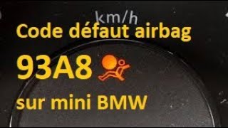 Code défaut airbag volant 93A8 sur Mini BMW one cooper paceman countryman Problème résolu [upl. by Ennaeiluj]