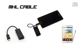 MHL micro USB to HDMI adapter cable phone to TVподключаем телефон к телевизору [upl. by Aimac]