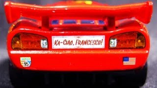 KACIAO Lightning McQueen and Francesco Bernoulli Cars 2 Disney Pixar DieCast Toys from Mattel [upl. by Frasier]