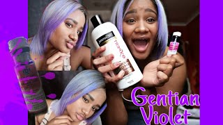 HOW I DYE MY HAIR PURPLE WITHOUT HAIR DYE hairdye vlogs youtuber [upl. by Eenar]