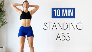 10 min STANDING ABS Workout No Equipment No Repeats [upl. by Marcellus]