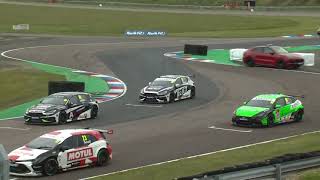 BTCC 2021 R01 Thruxton 72050p Eng SPPCCTEAM [upl. by Polinski268]