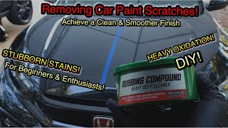 How To Use Turtle Wax Rubbing Compound  Car Scratch Remover  Heavy Duty Cleaner [upl. by Sert]