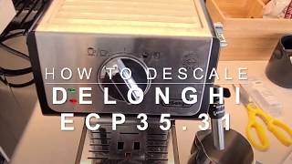 How to Descale the Delonghi ECP 3531 Coffee Machine [upl. by Kristofor]