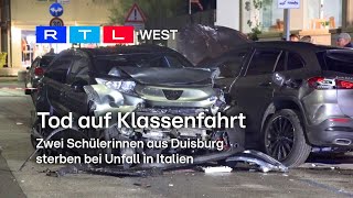 Tod auf Klassenfahrt Zwei Schülerinnen sterben bei Unfall in Italien  RTL WEST 19092024 [upl. by Home]