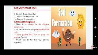 Formation of Soil CET204 Geotechnical Engineering 1Module 1 [upl. by Laumas]