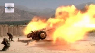 Afghans Training on the Soviet 122 mm Howitzer 2A18 D30 [upl. by Ahsurej642]