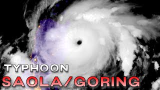 2023 Typhoon Saola  Goring Satellite Imagery  Philippine Approach [upl. by Neenej]