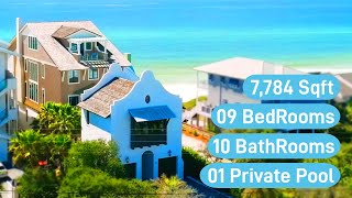 Beachfront House Tour  8854 E County Hwy 30A Inlet Beach Florida [upl. by Philemol]