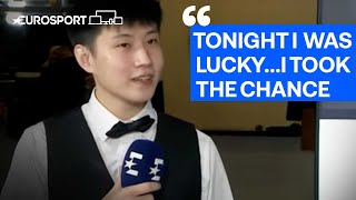 Zhao Xintong and John Higgins reflect after tight match at 2021 UK Championship  Eurosport Snooker [upl. by Arst]