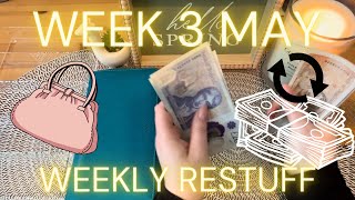 WEEK 3 MAY WEEKLY CASH WALLET STUFF  STERM SINKING FUNDS  LOW INCOME  BEGINNER CSSH STUFFING UK [upl. by Yelsiap]