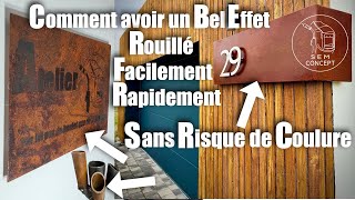 Comment faire rouiller rapidement et facilement sans risque de coulure acier et corten oxydé [upl. by Oicelem]