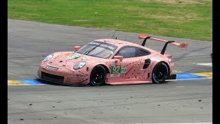 Porsche 991 RSR quotPink Pigquot amp quotRothmansquot 24h Le Mans 2018 pure Sound [upl. by Anirazc]