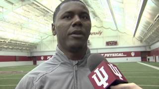 IU Football Pro Day  Deland McCullough [upl. by Sonitnatsnok]