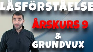 LÄSFÖRSTÅELSE Årskurs 9 och Grundvux [upl. by Enneyehs705]