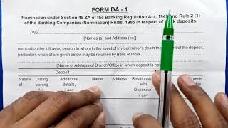 BOI Bank ka Nomination Form Kaise Bhare  How to fill Nominee Form of Bank of India  Nominee Form [upl. by Sherwin]