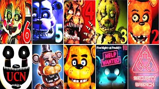 Every FNAF SECURITY BREACH FNAF 1 2 3 4 5 6 UCN All Jumpscares Simulator FNAF 2022 [upl. by Stedmann519]