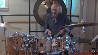 Steve Smith Working With Wilcoxon Part Two  Paradiddle Johnnie at Four Tempos [upl. by Rabbaj]